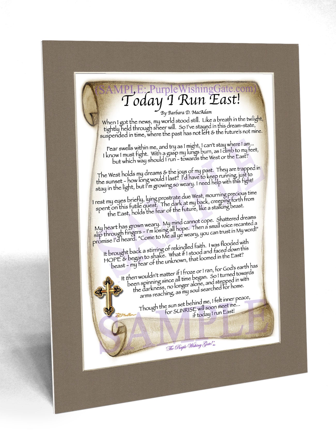 Today I Run East! (Prayer of Hope) - Encouragement Gift - PurpleWishingGate.com
