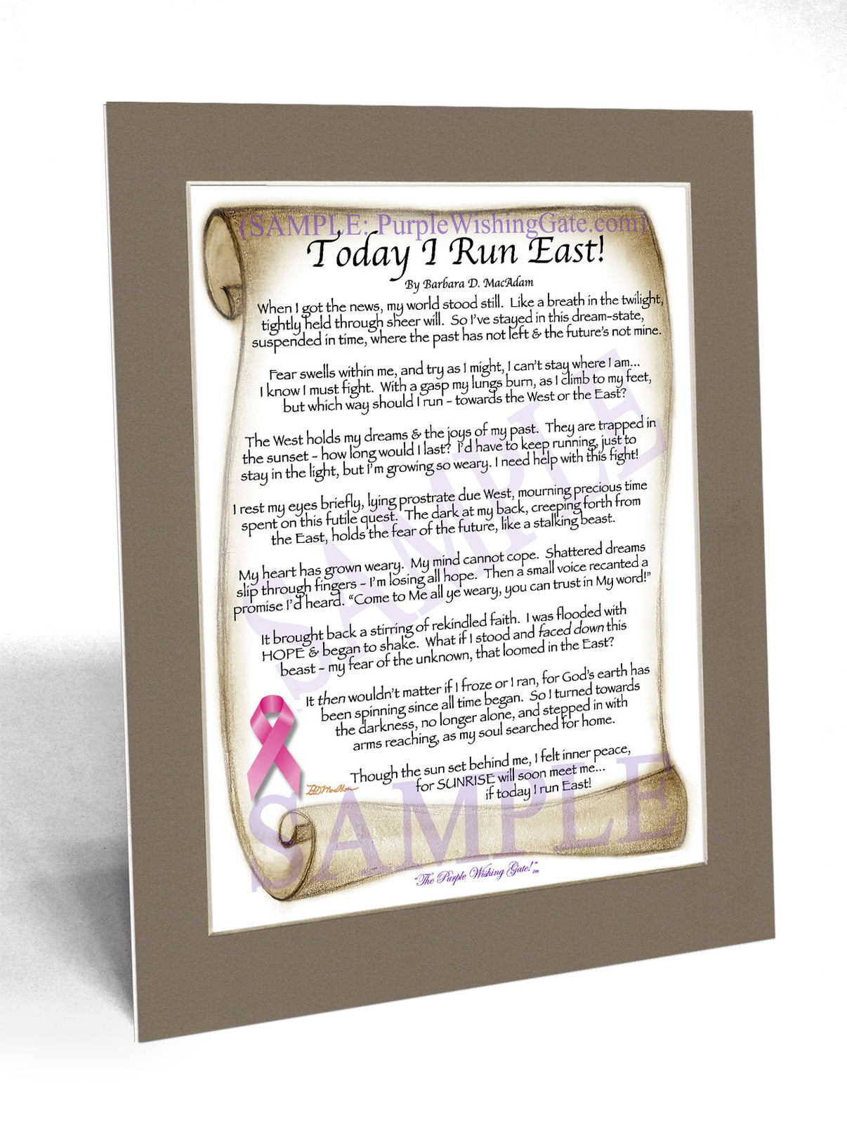 Today I Run East! (Prayer of Hope) - Encouragement Gift - PurpleWishingGate.com