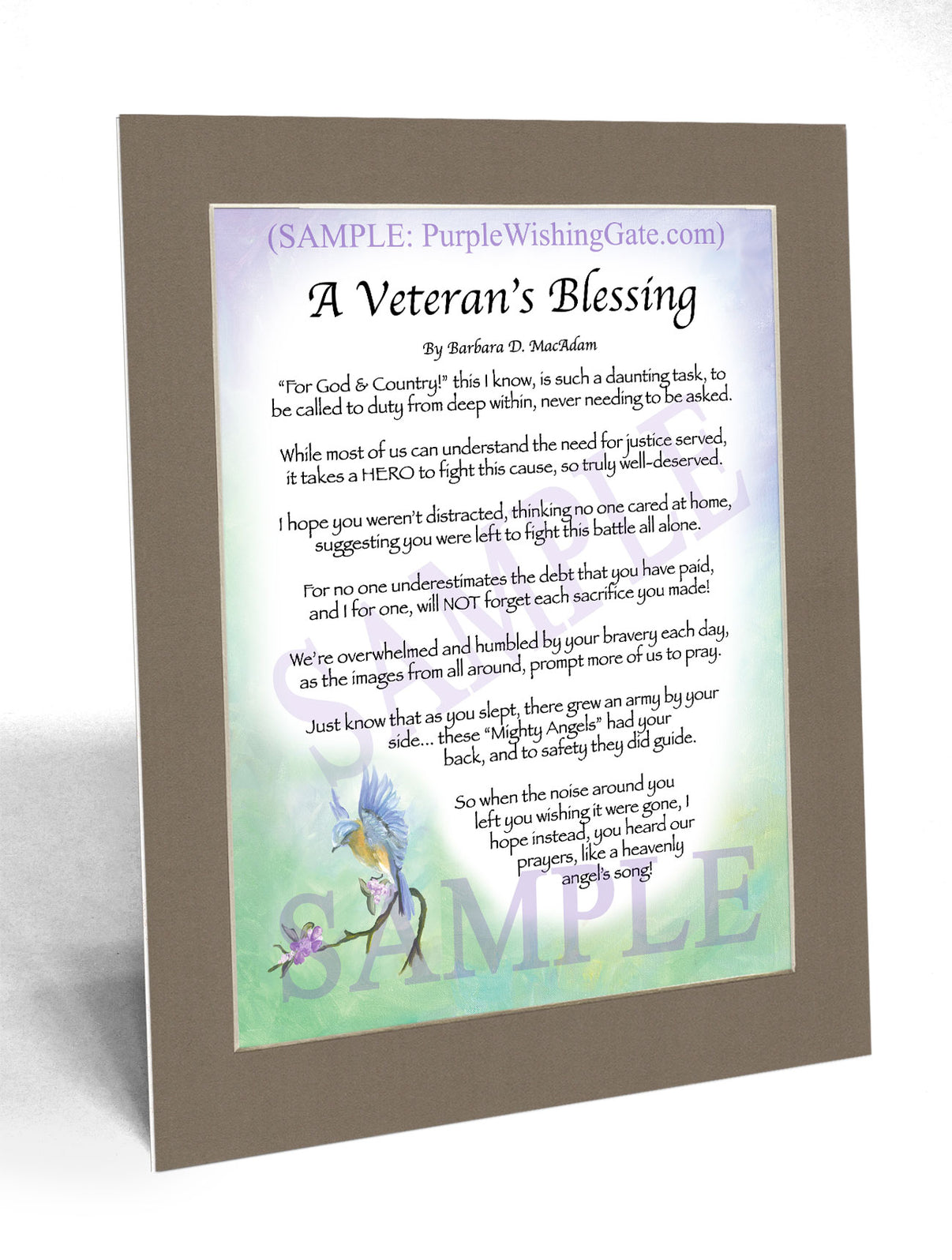 A Veteran's Blessing - Military Gift - PurpleWishingGate.com