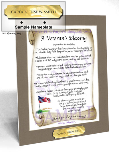 A Veteran's Blessing - Military Gift - PurpleWishingGate.com