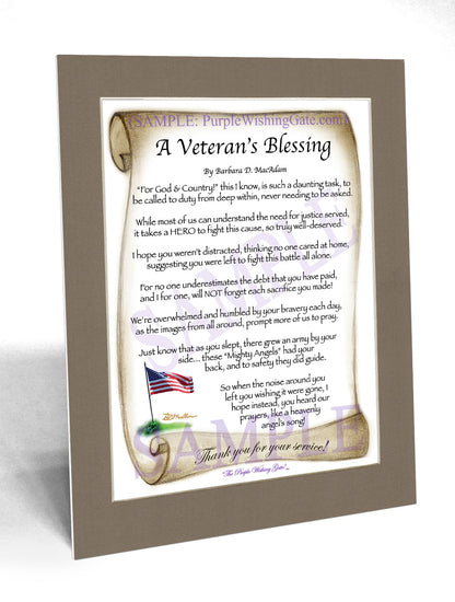 A Veteran's Blessing - Military Gift - PurpleWishingGate.com