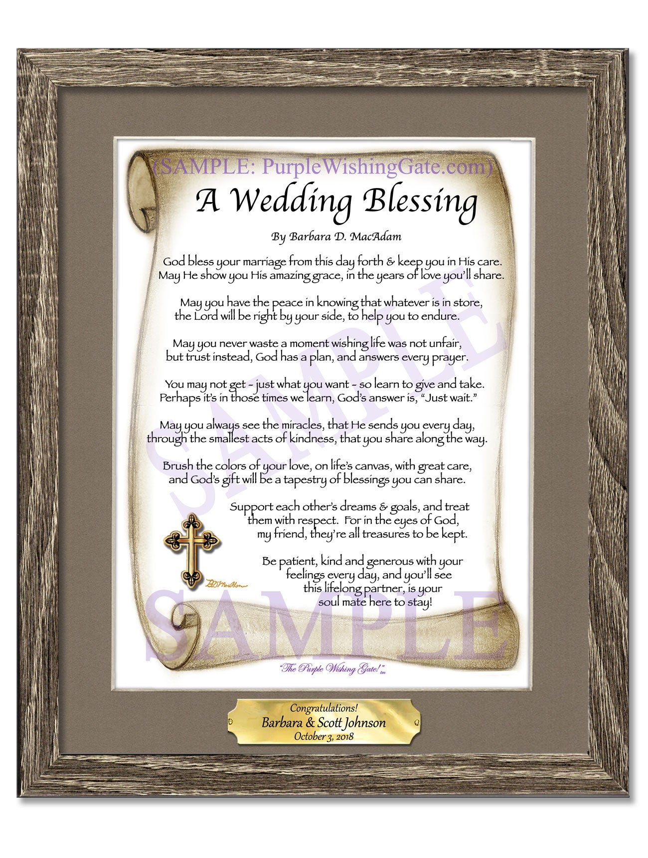 A Wedding Blessing - Wedding Gift - PurpleWishingGate.com