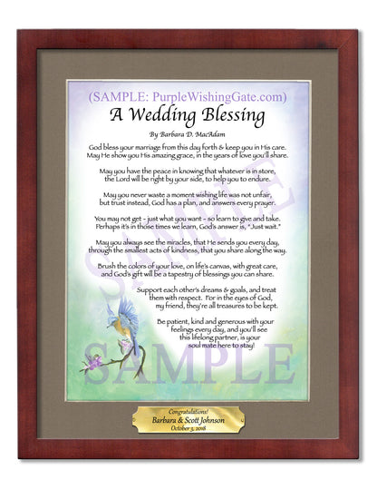 A Wedding Blessing - Wedding Gift - PurpleWishingGate.com