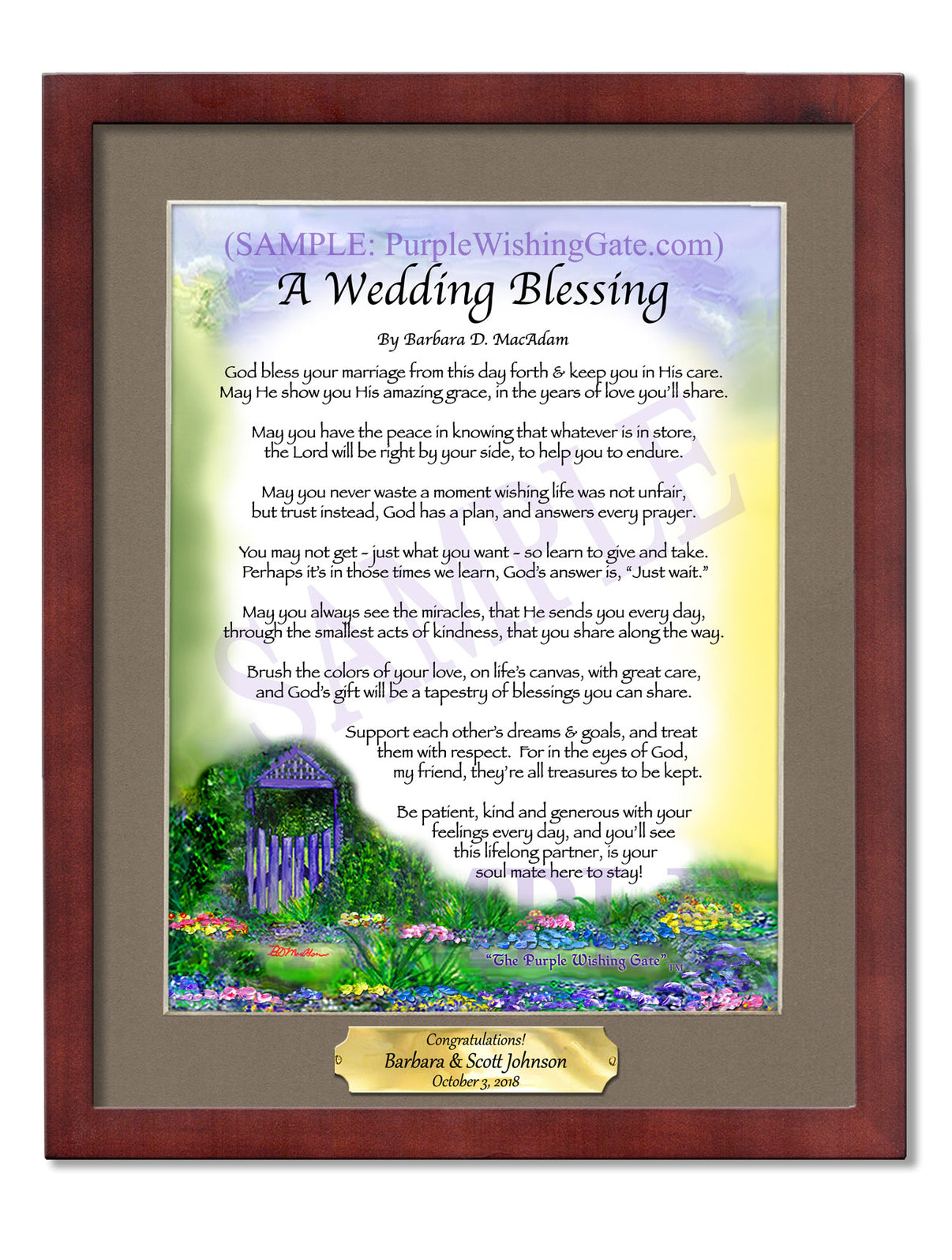 A Wedding Blessing - Wedding Gift - PurpleWishingGate.com