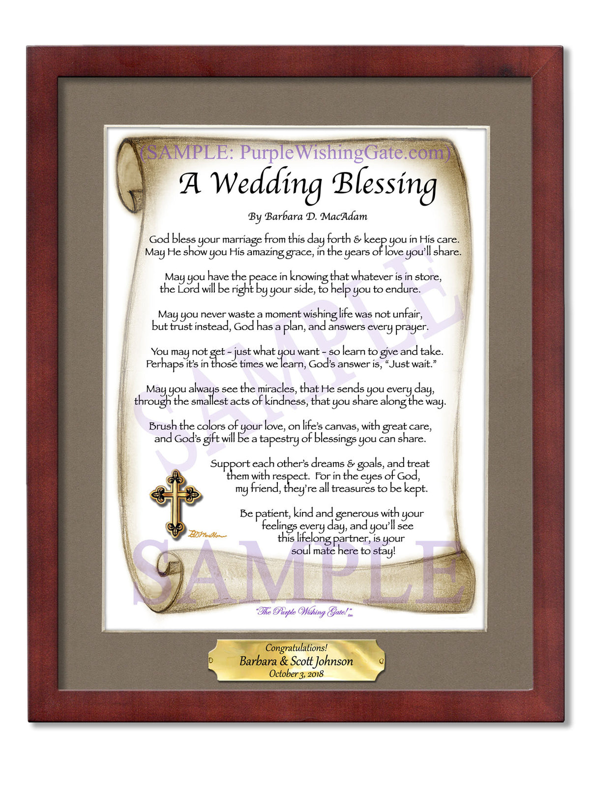 A Wedding Blessing - Wedding Gift - PurpleWishingGate.com