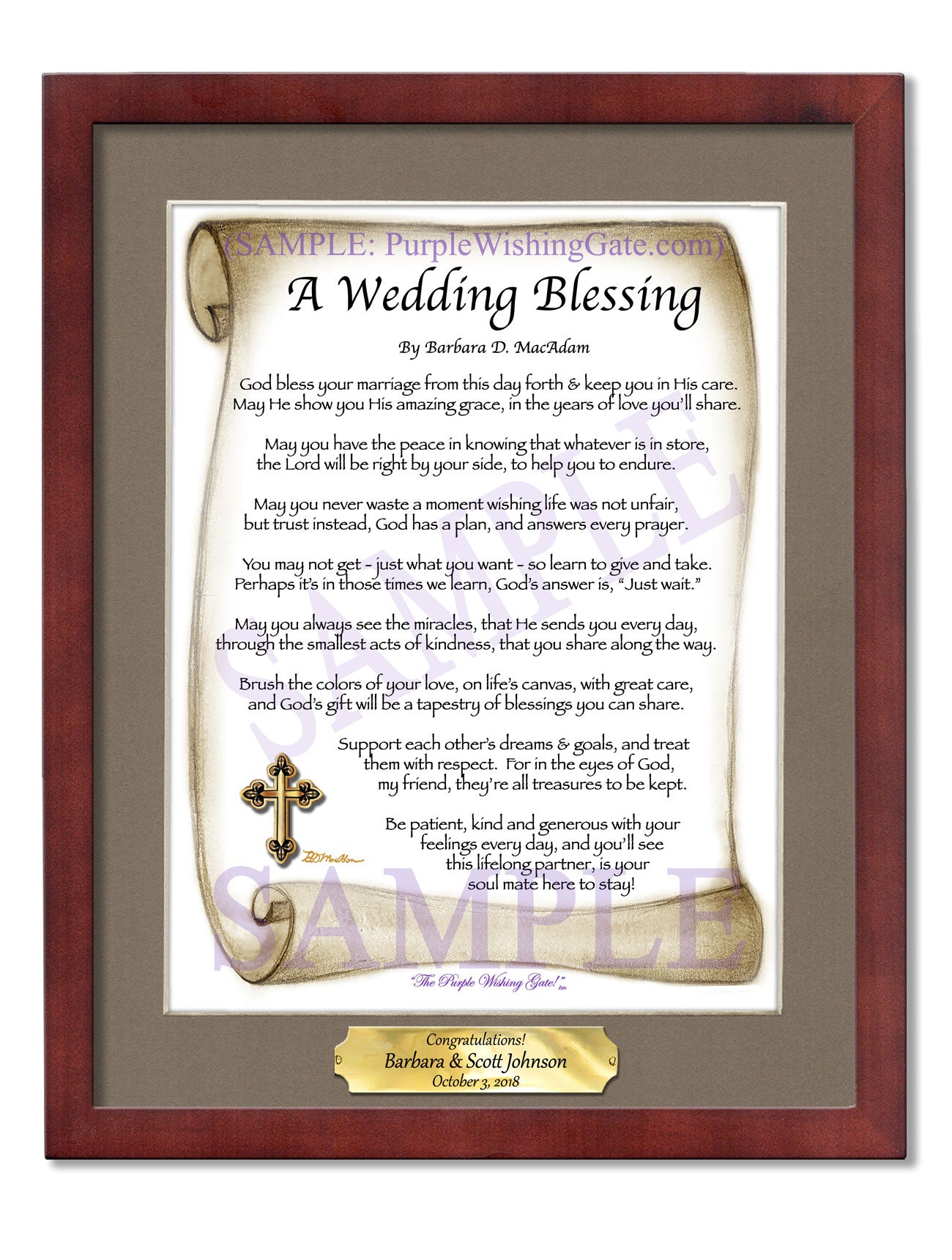 A Wedding Blessing - Wedding Gift - PurpleWishingGate.com