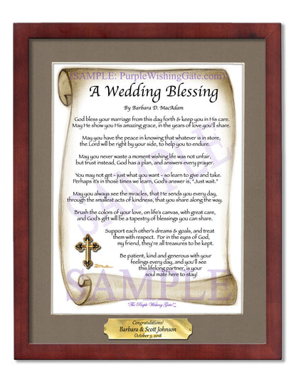A Wedding Blessing - Wedding Gift - PurpleWishingGate.com