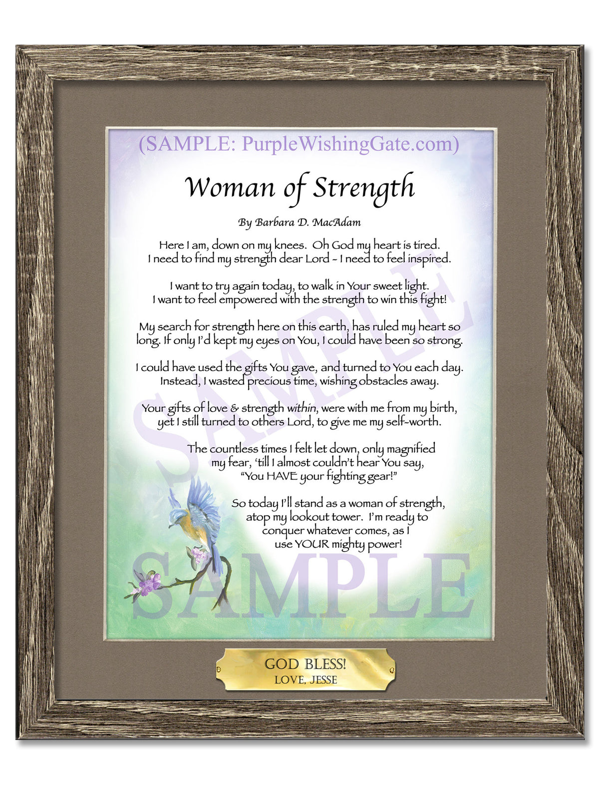 Woman of Strength - Sister-Women Gift - PurpleWishingGate.com