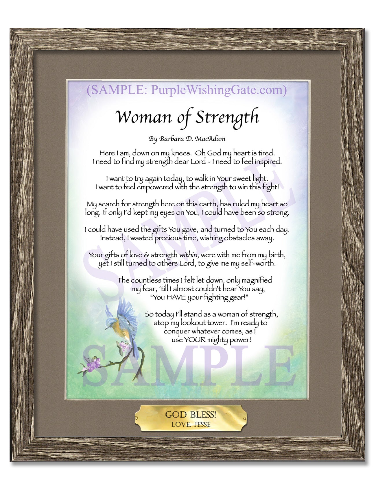 Woman of Strength - Sister-Women Gift - PurpleWishingGate.com