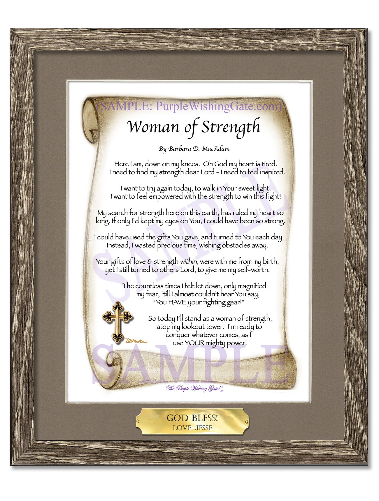 Woman of Strength - Sister-Women Gift - PurpleWishingGate.com