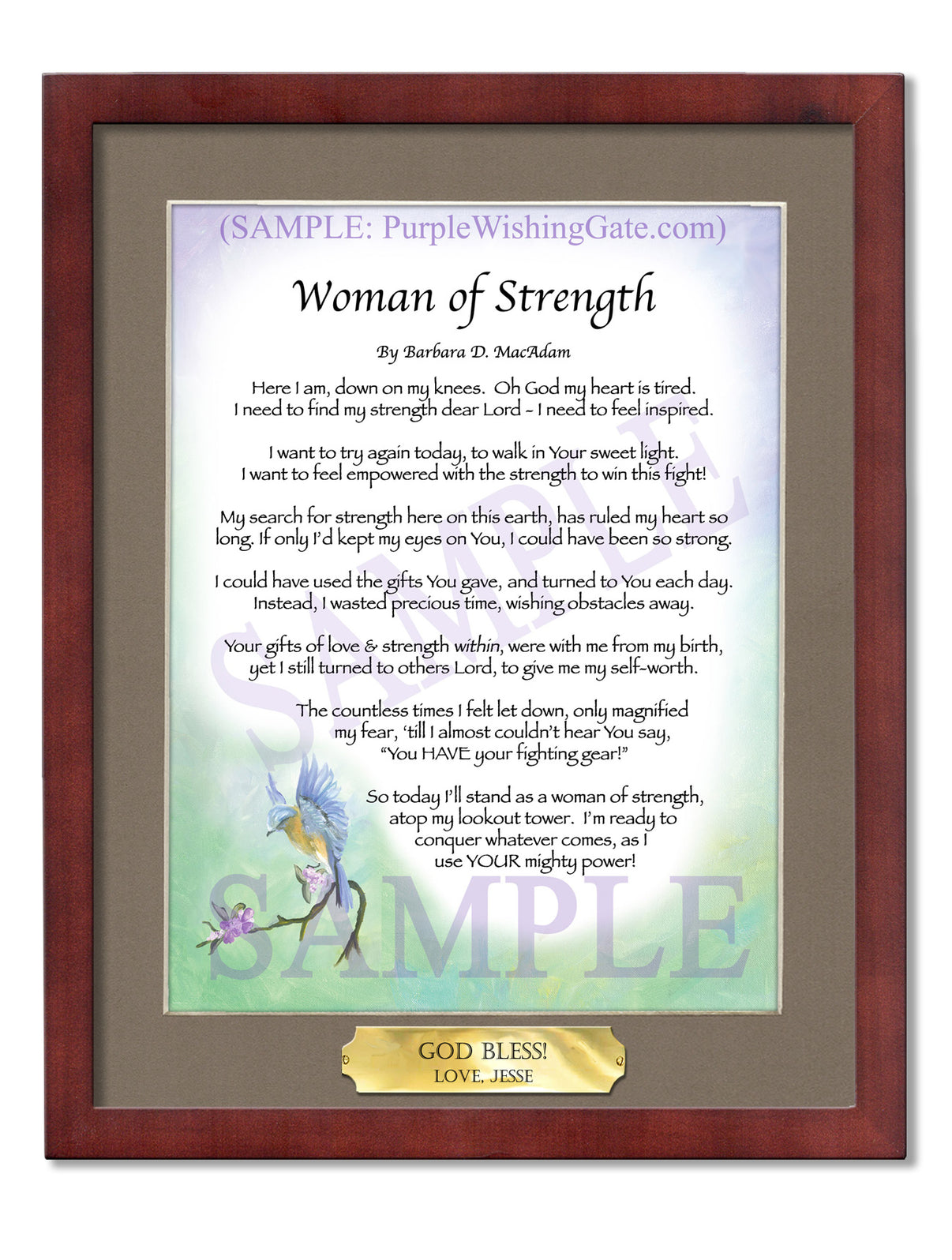 Woman of Strength - Sister-Women Gift - PurpleWishingGate.com
