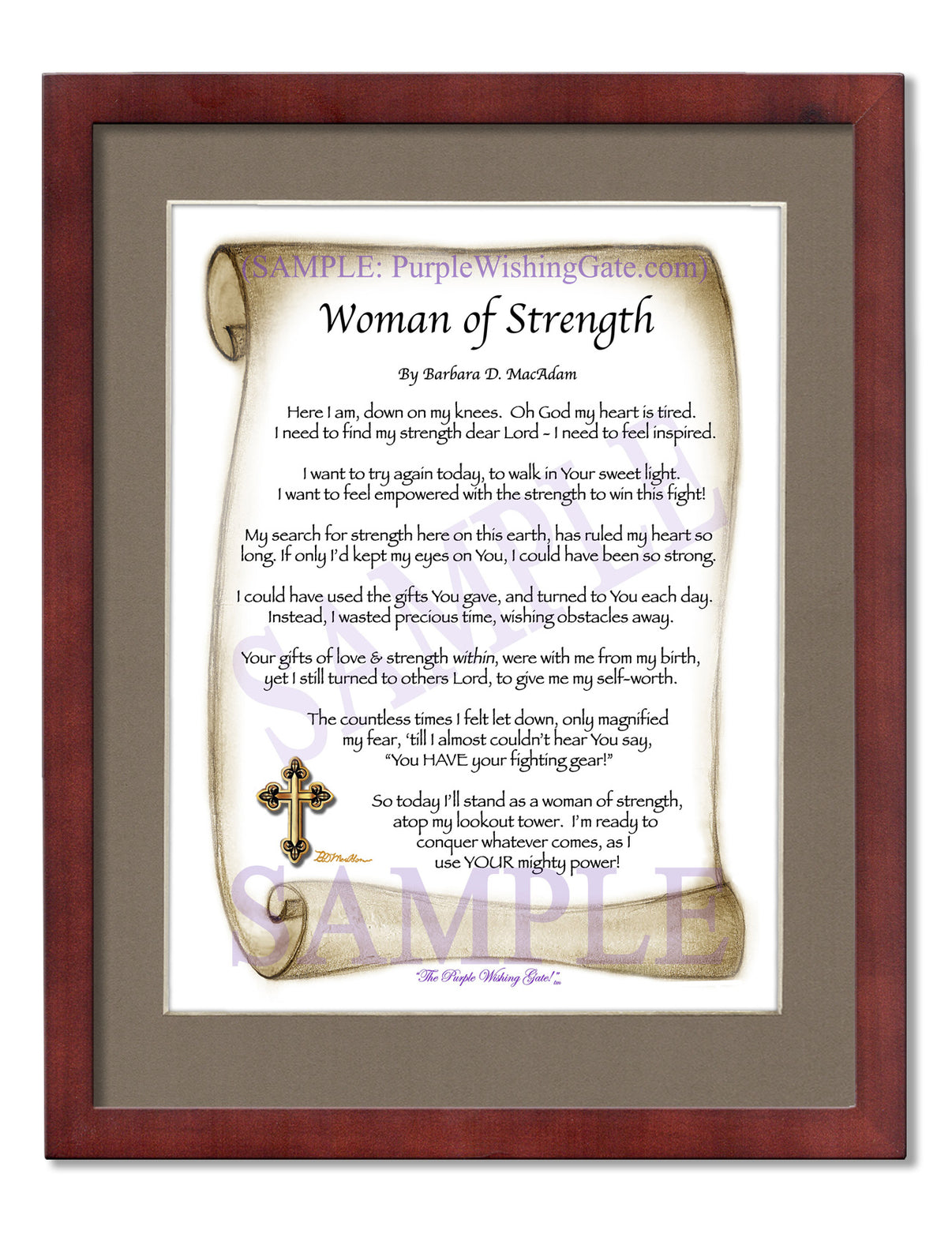 Woman of Strength - Sister-Women Gift - PurpleWishingGate.com