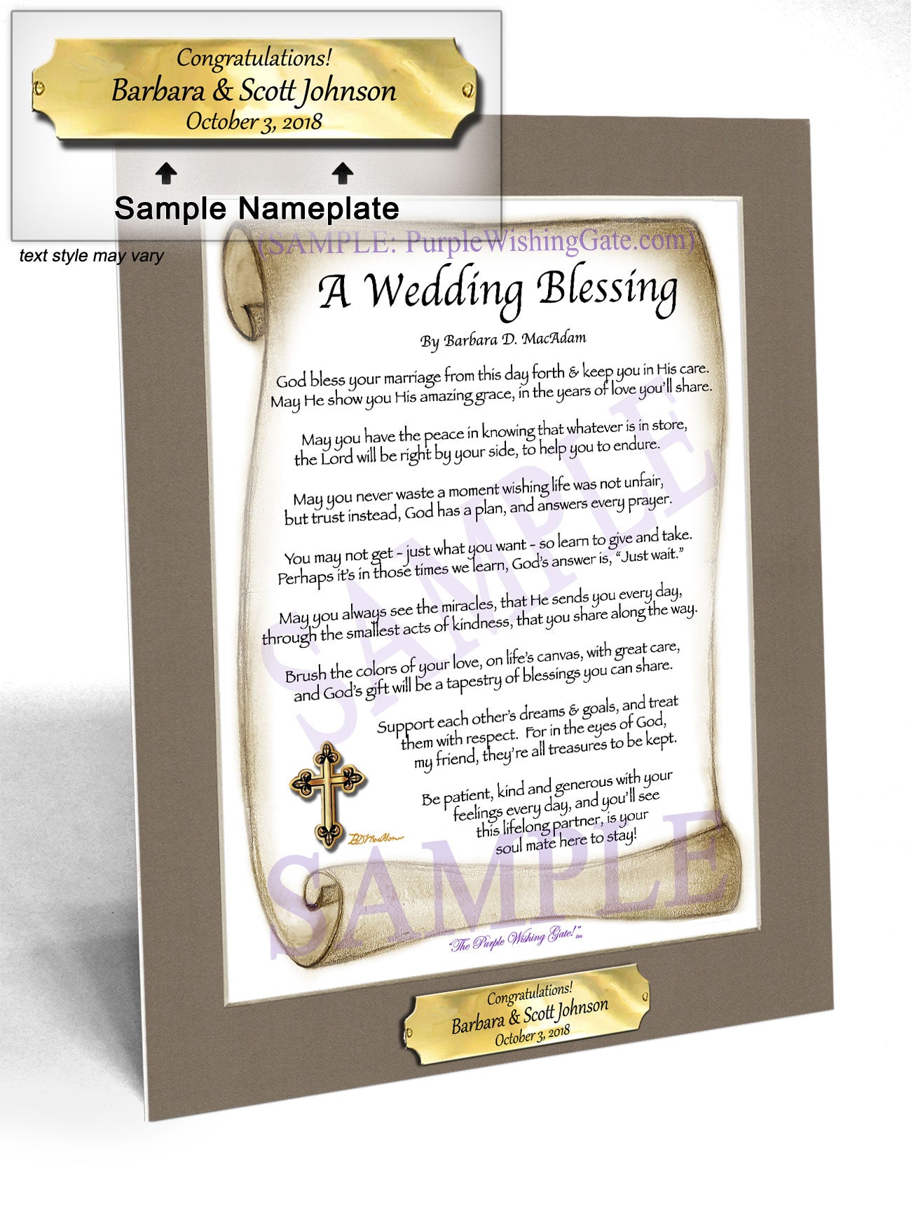 A Wedding Blessing - Wedding Gift - PurpleWishingGate.com