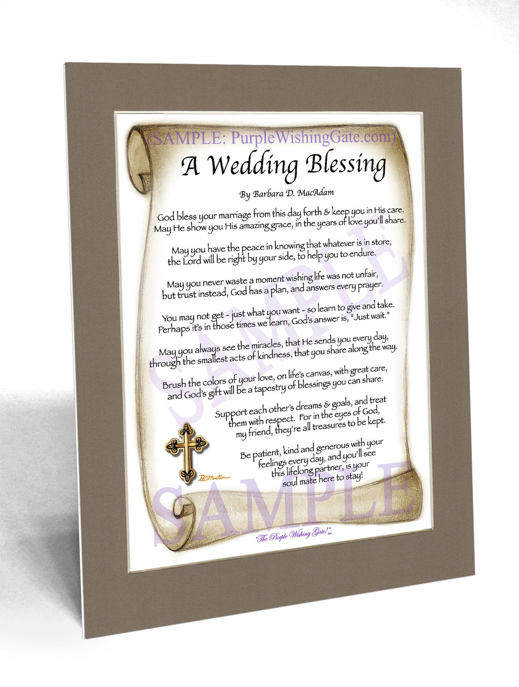 A Wedding Blessing: Sepia Scroll / 8x10
