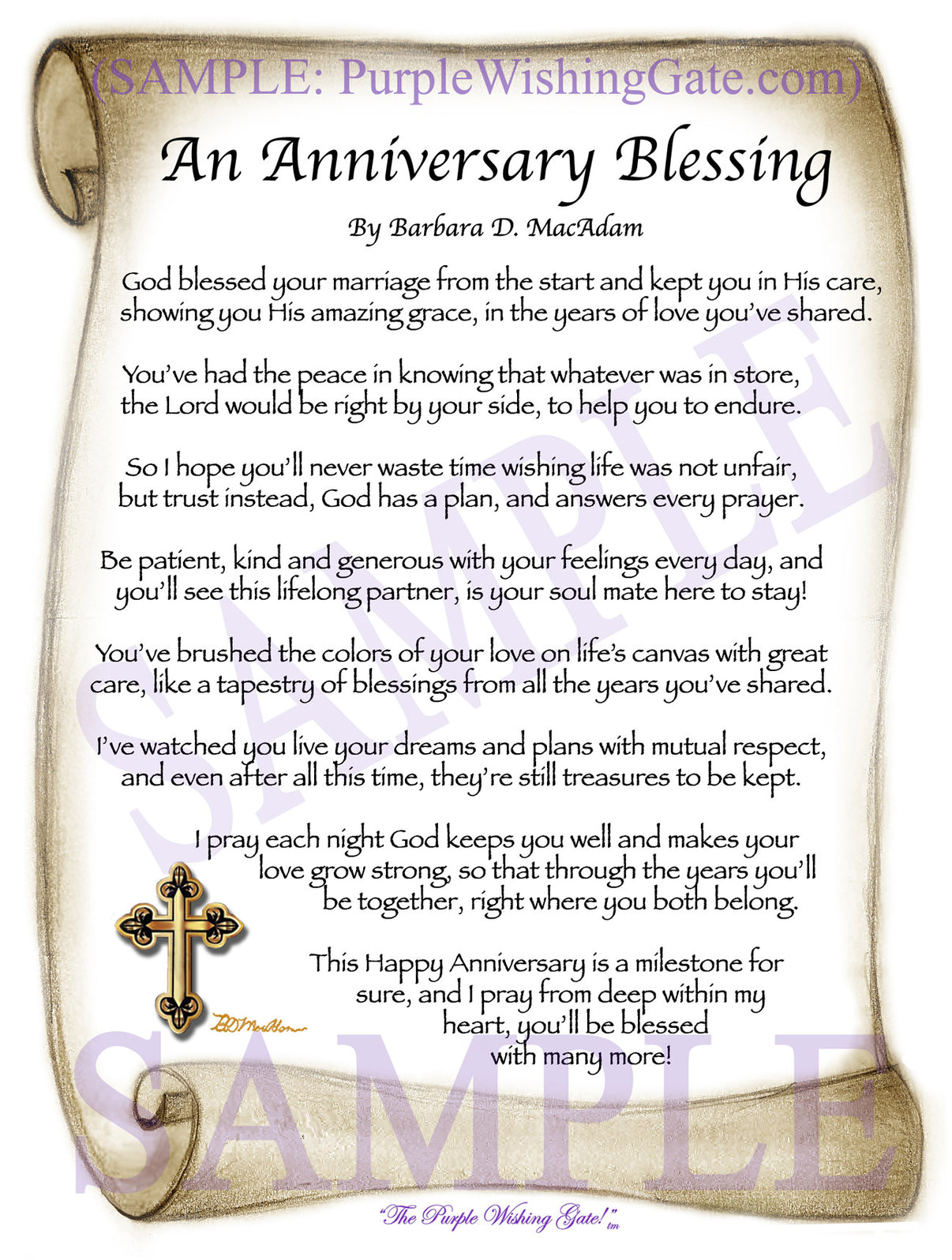 An Anniversary Blessing - Anniversary Gift - PurpleWishingGate.com
