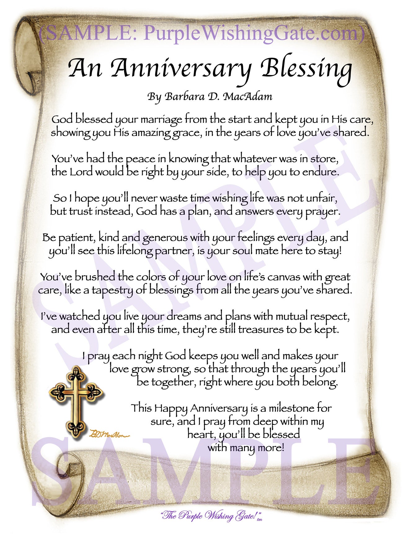 An Anniversary Blessing - Anniversary Gift - PurpleWishingGate.com