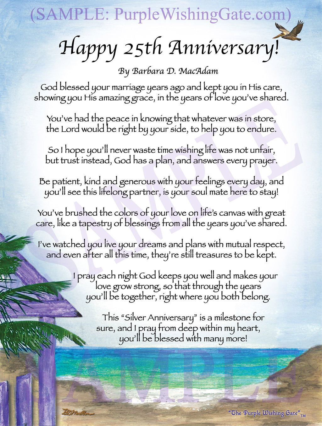 Happy 25th Anniversary! - Anniversary Gift - PurpleWishingGate.com