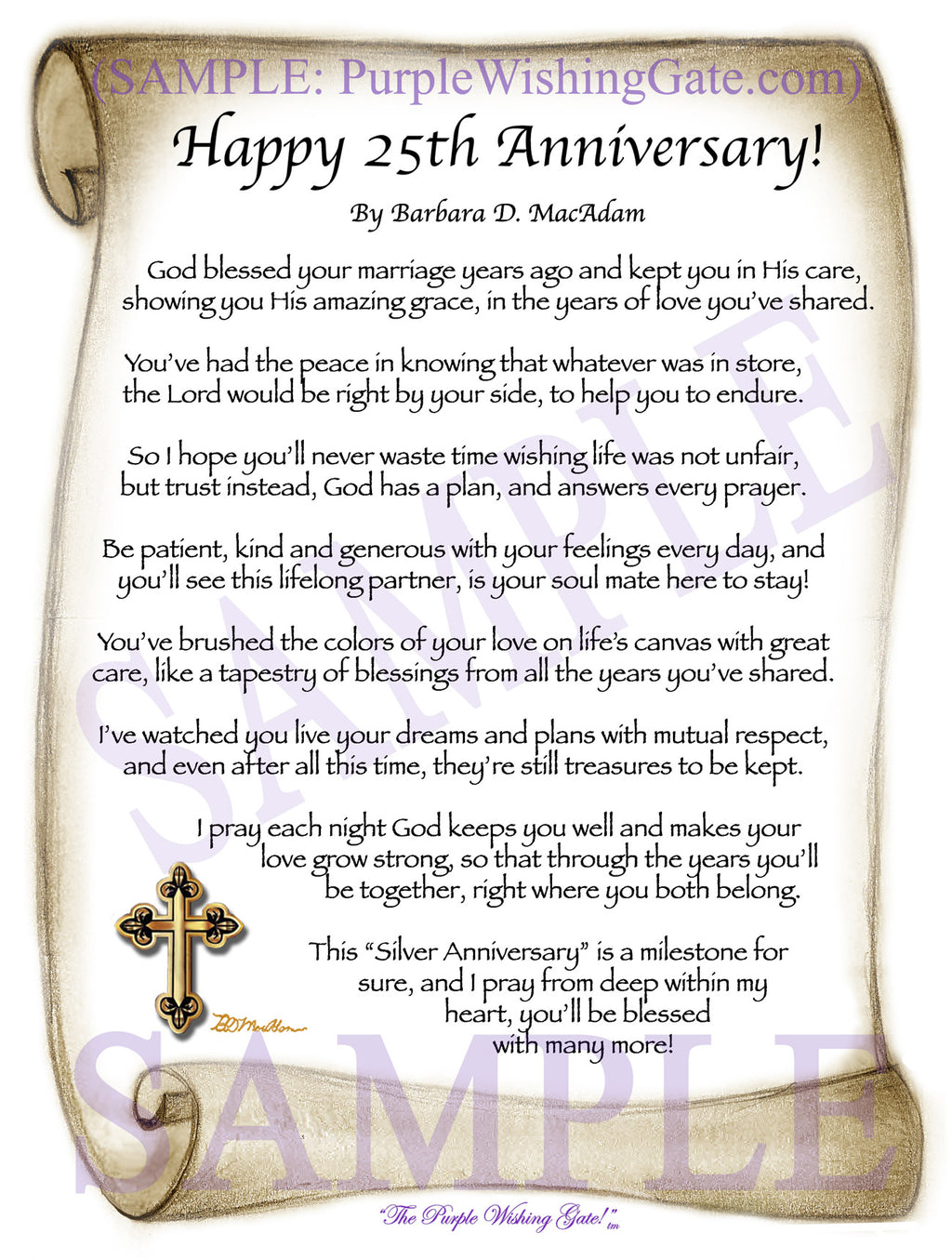 Happy 25th Anniversary! - Anniversary Gift - PurpleWishingGate.com