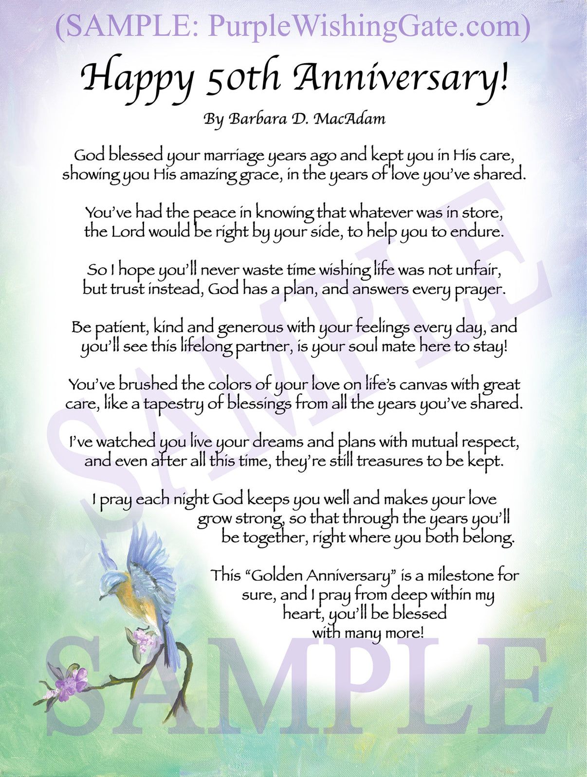 Happy 50th Anniversary! - Anniversary Gift - PurpleWishingGate.com