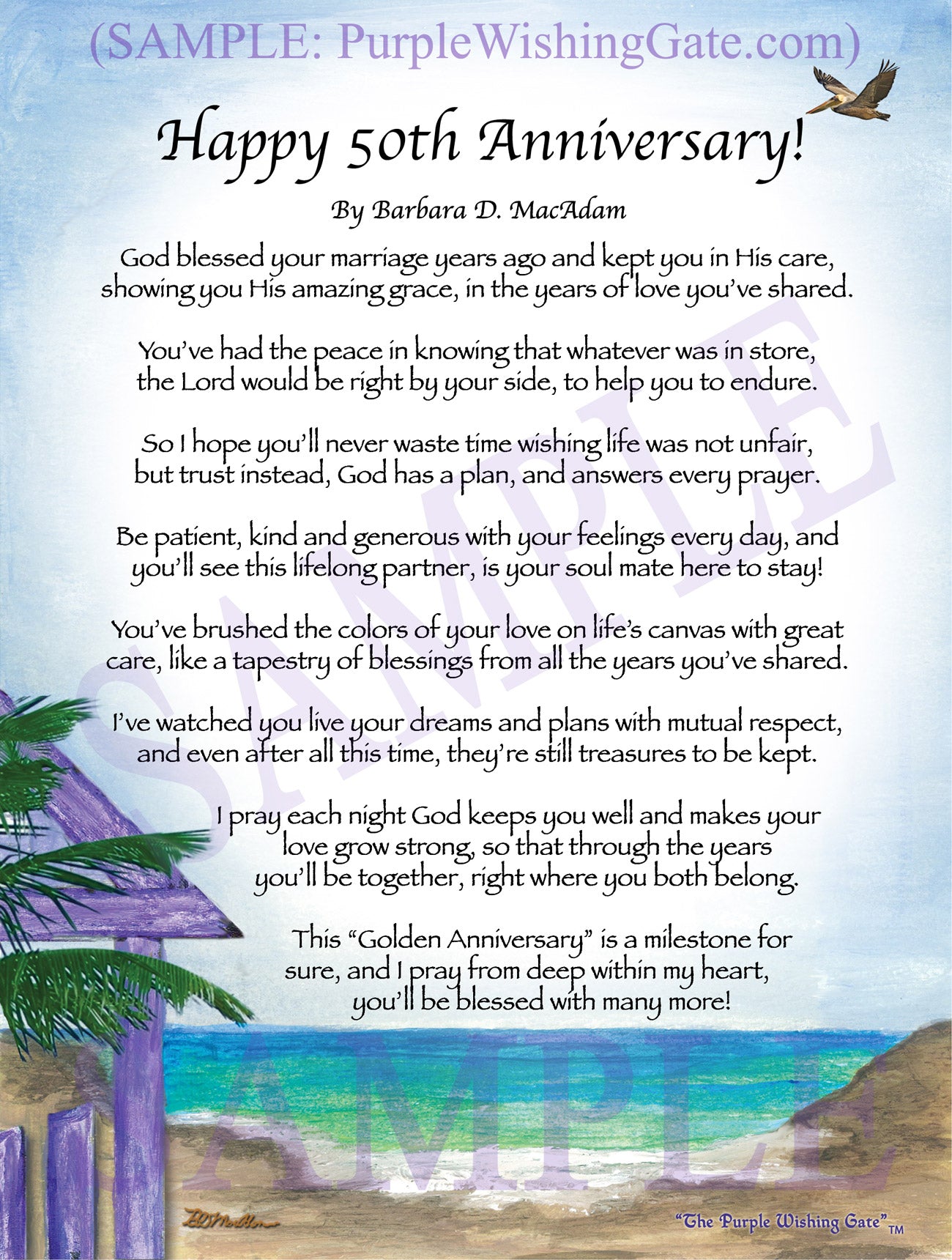 Happy 50th Anniversary! - Anniversary Gift - PurpleWishingGate.com