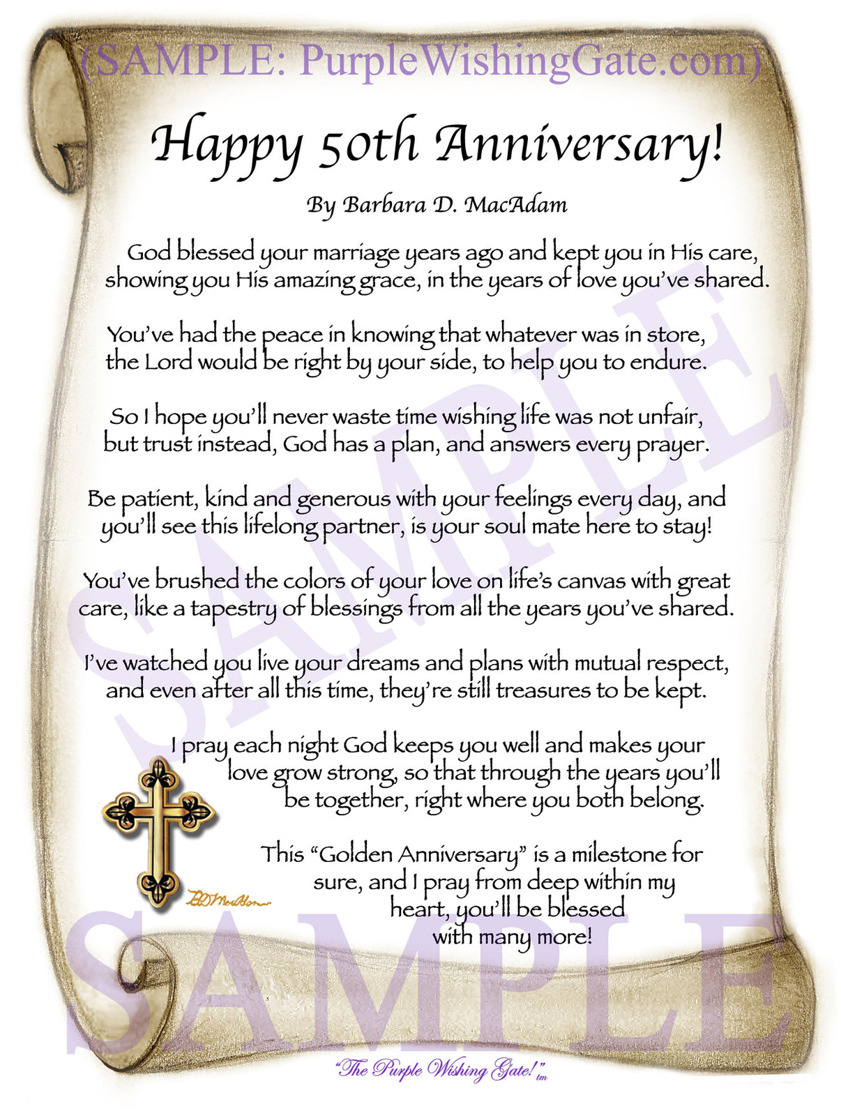 Happy 50th Anniversary! - Anniversary Gift - PurpleWishingGate.com