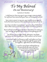 To My Beloved On our Anniversary! - Anniversary Gift - PurpleWishingGate.com
