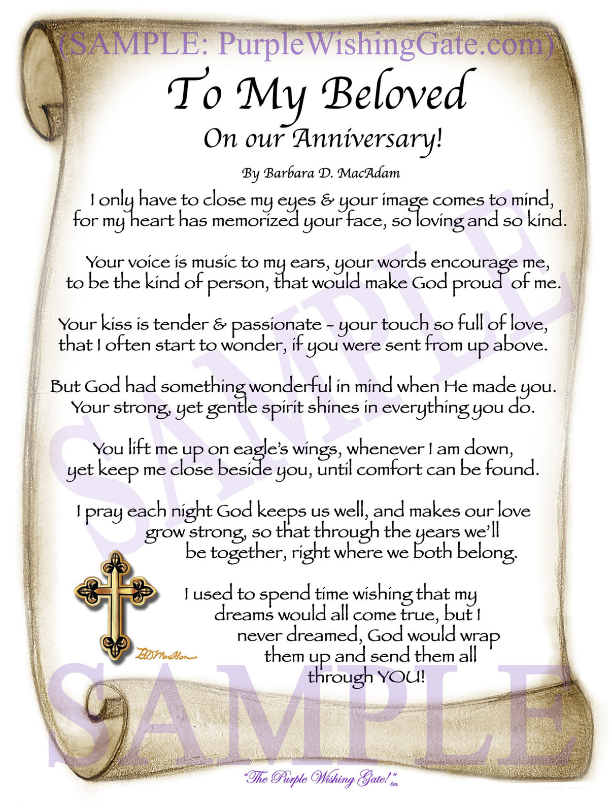 To My Beloved On our Anniversary! - Anniversary Gift - PurpleWishingGate.com