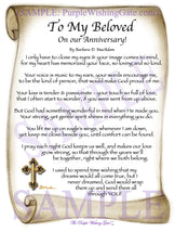 To My Beloved On our Anniversary! - Anniversary Gift - PurpleWishingGate.com