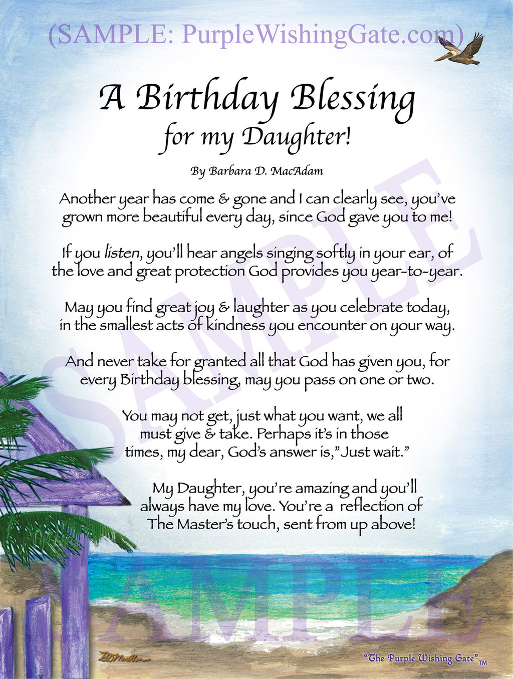A Birthday Blessing for my Daughter! - Birthday Gift - PurpleWishingGate.com