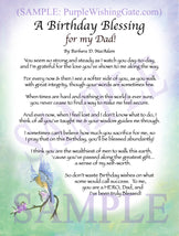 A Birthday Blessing for my Dad! - Birthday Gift - PurpleWishingGate.com