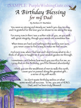 A Birthday Blessing for my Dad! - Birthday Gift - PurpleWishingGate.com