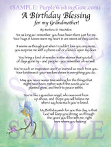 A Birthday Blessing for my Grandmother! - Birthday Gift - PurpleWishingGate.com