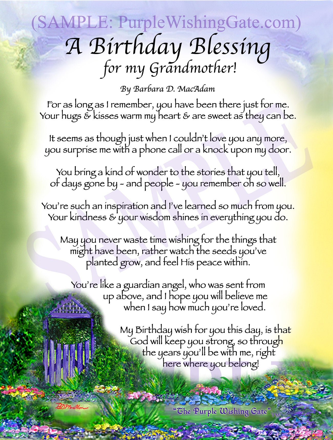 
              
        		A Birthday Blessing for my Grandmother! - Birthday Gift - PurpleWishingGate.com
        		
        	