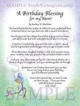 A Birthday Blessing for my Mom! - Birthday Gift - PurpleWishingGate.com