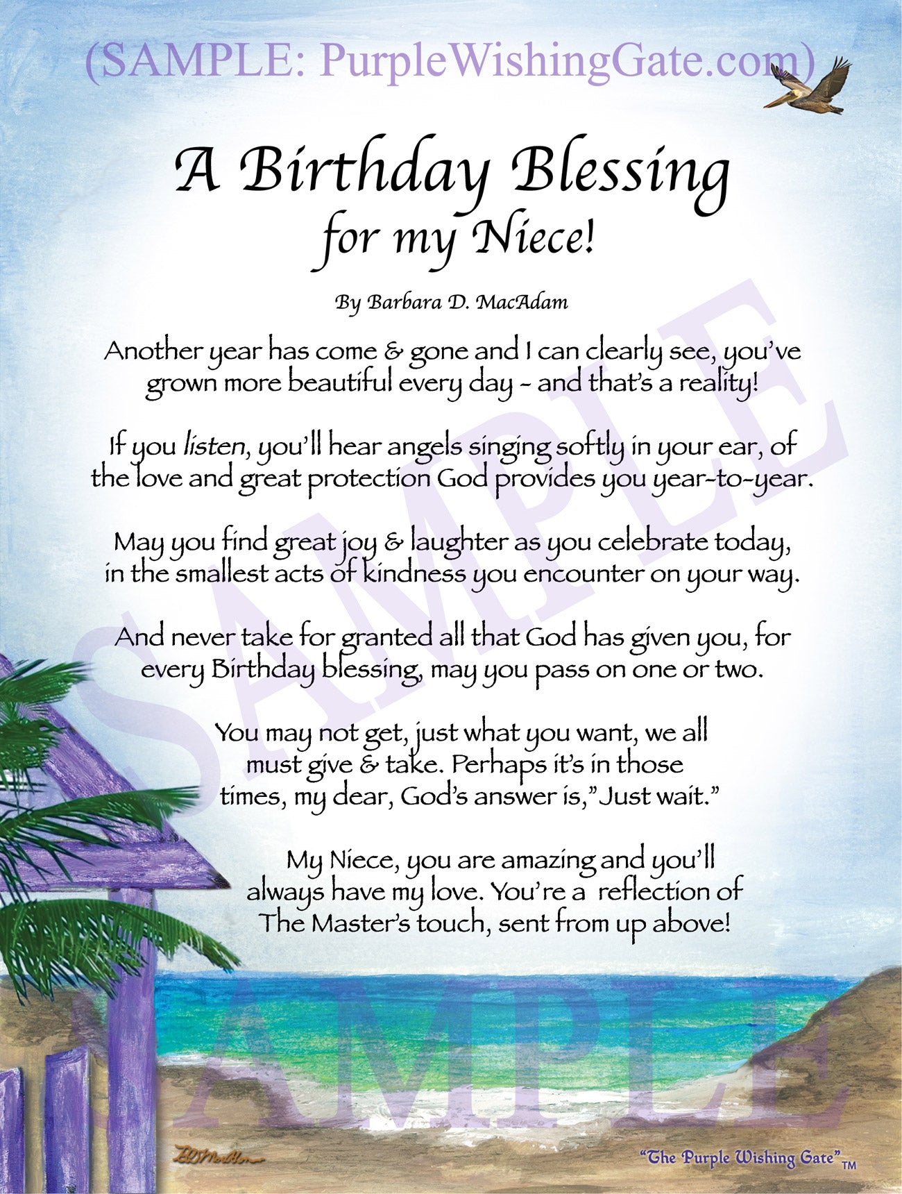 A Birthday Blessing for my Niece! - Birthday Gift - PurpleWishingGate.com