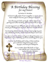 A Birthday Blessing! for my Sister - Birthday Gift - PurpleWishingGate.com