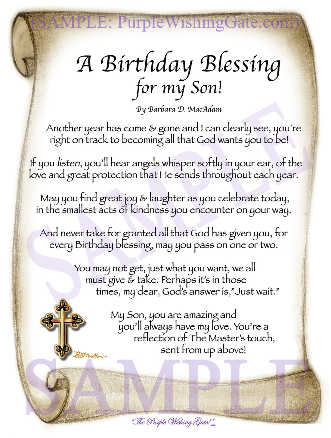 A Birthday Blessing for my Son! - Birthday Gift - PurpleWishingGate.com