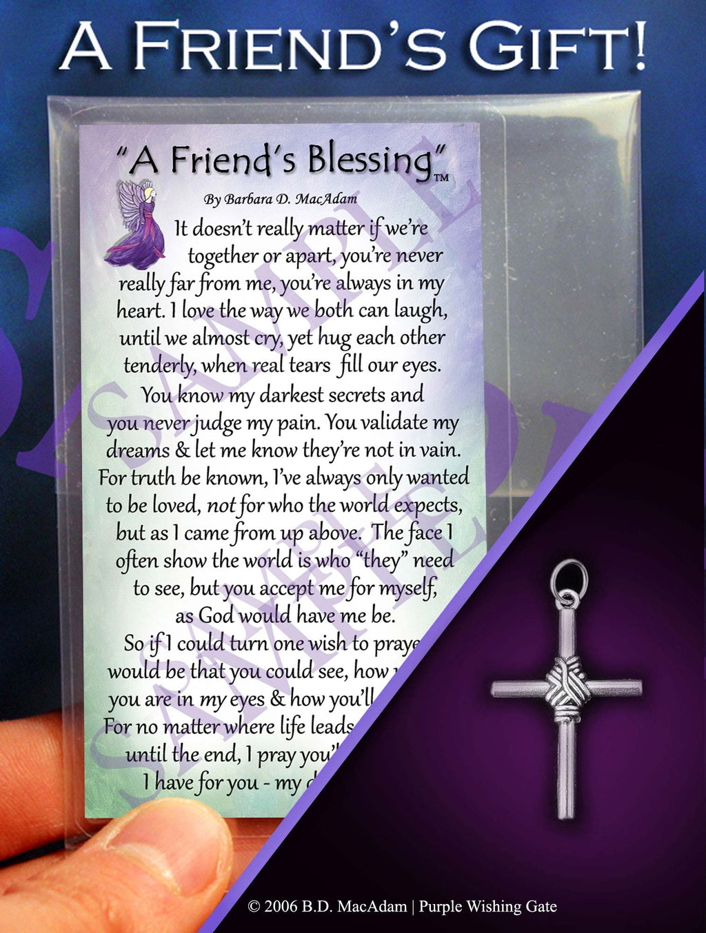 A Friend's Blessing - Pocket Blessing | PurpleWishingGate.com
