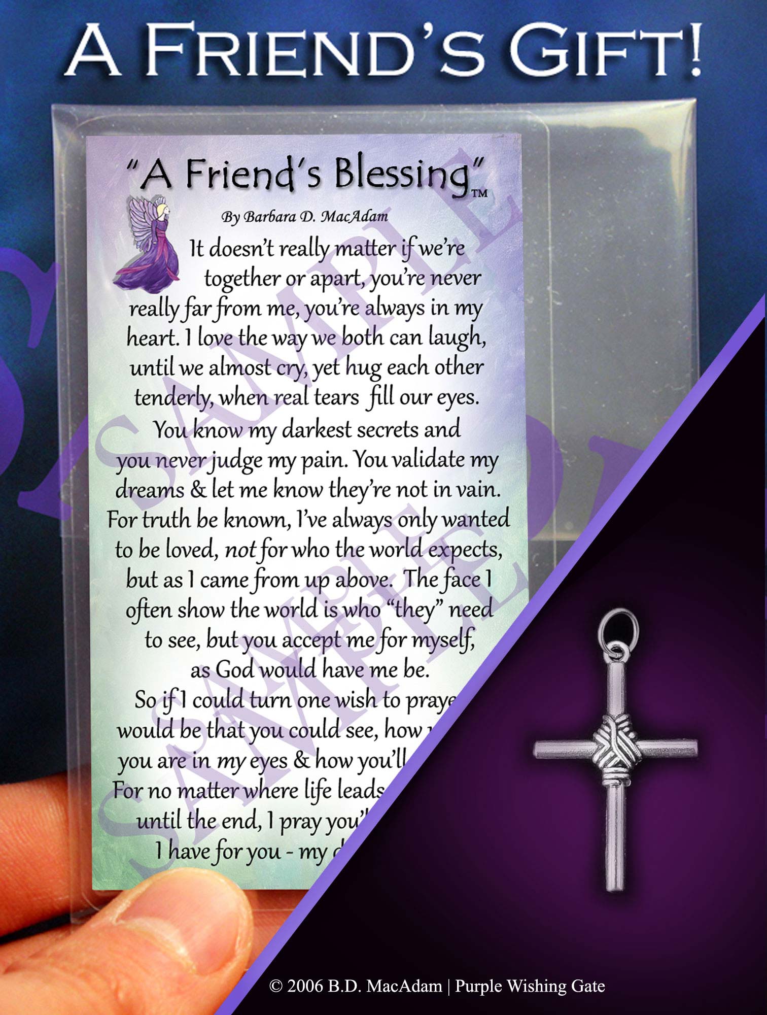 A Friend's Blessing - Pocket Blessing | PurpleWishingGate.com