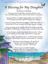 A Blessing for My Daughter (baby) - Baby Gift - PurpleWishingGate.com