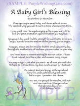 A Baby Girl's Blessing - Baby Gift - PurpleWishingGate.com