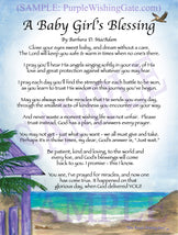 A Baby Girl's Blessing - Baby Gift - PurpleWishingGate.com