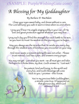 A Blessing for My Goddaughter (baby) - Baby Gift - PurpleWishingGate.com