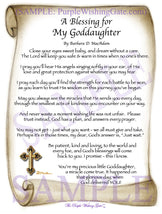 A Blessing for My Goddaughter (baby) - Baby Gift - PurpleWishingGate.com
