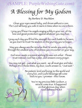A Blessing for My Godson (baby) - Baby Gift - PurpleWishingGate.com