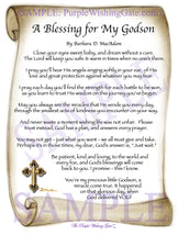 A Blessing for My Godson (baby) - Baby Gift - PurpleWishingGate.com