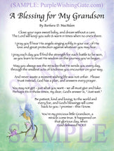 A Blessing for My Grandson (baby) - Baby Gift - PurpleWishingGate.com