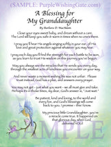 A Blessing for My Granddaughter (baby) - Baby Gift - PurpleWishingGate.com