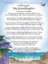 A Blessing for My Granddaughter (baby) - Baby Gift - PurpleWishingGate.com
