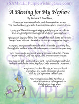 A Blessing for My Nephew (baby) - Baby Gift - PurpleWishingGate.com